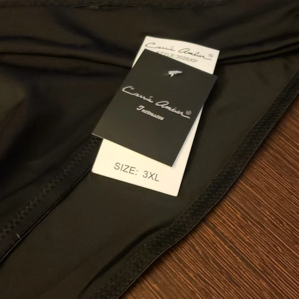 Carrie Amber Intimates Women's High Cut Black Panty Size 3XL (10) style 3026XP